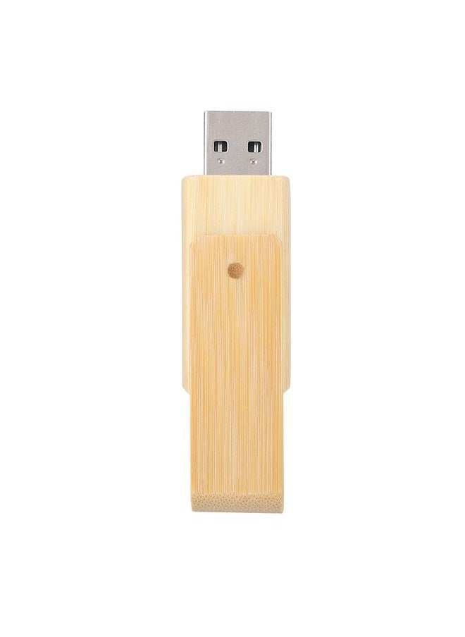 Thoraya Wooden Rotary Flash Drives Storage USB 2.0 U Disk Memory Stick (128G)  - Image 2