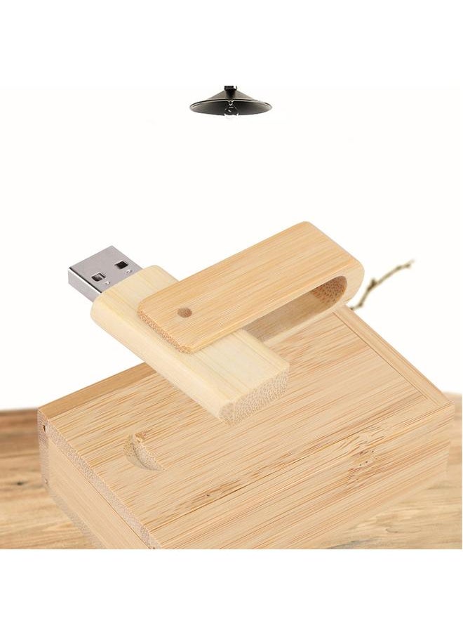 Thoraya Wooden Rotary Flash Drives Storage USB 2.0 U Disk Memory Stick (128G)  - Image 5