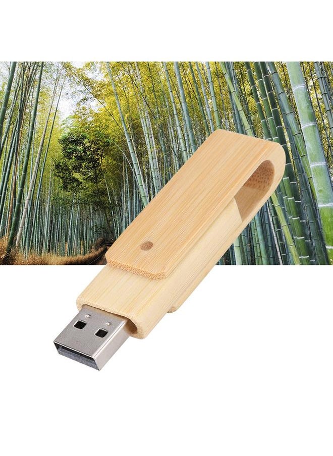 Thoraya Wooden Rotary Flash Drives Storage USB 2.0 U Disk Memory Stick (128G)  - Image 4