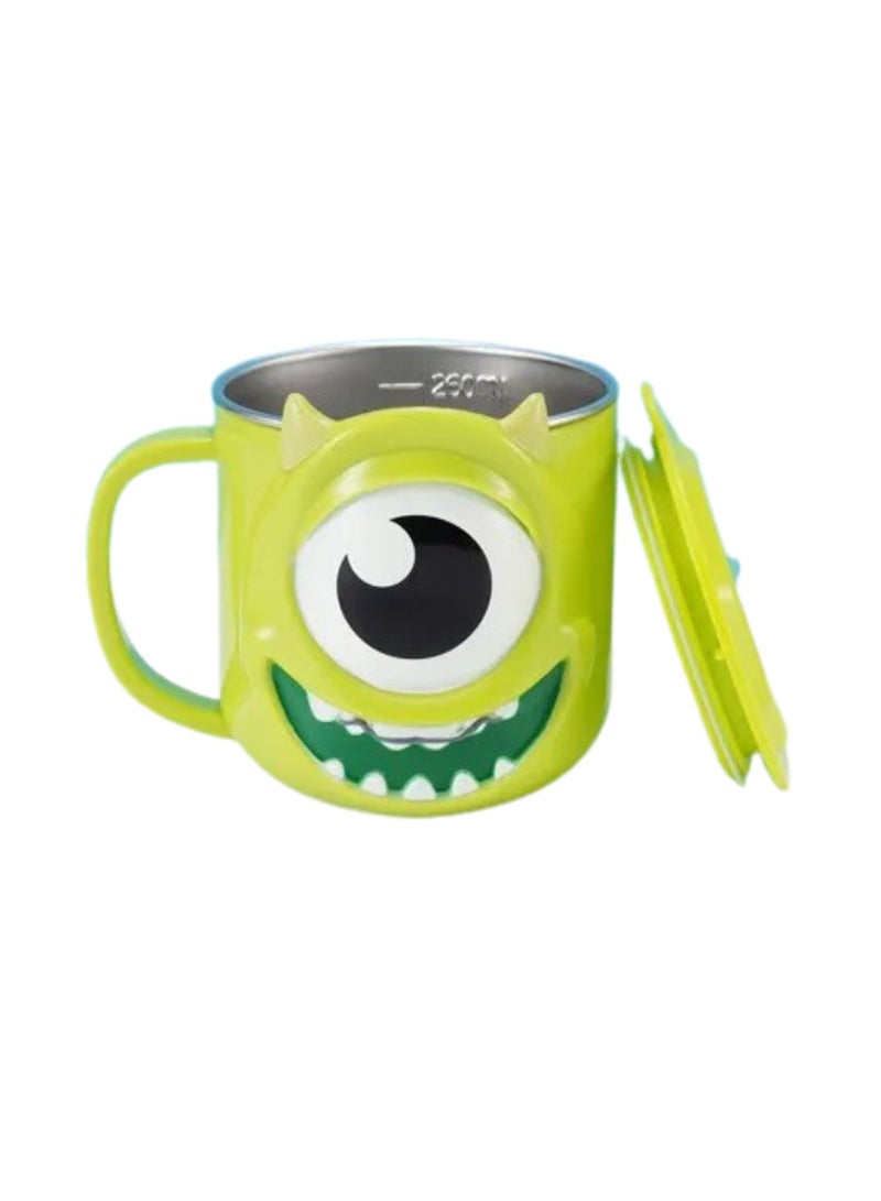 ديزني 1 قطعة شخصية كرتونية ثلاثية الأبعاد للأطفال تشرب كوب ماء من الفولاذ المقاوم للصدأ 280 مل (مايك) - Image 2