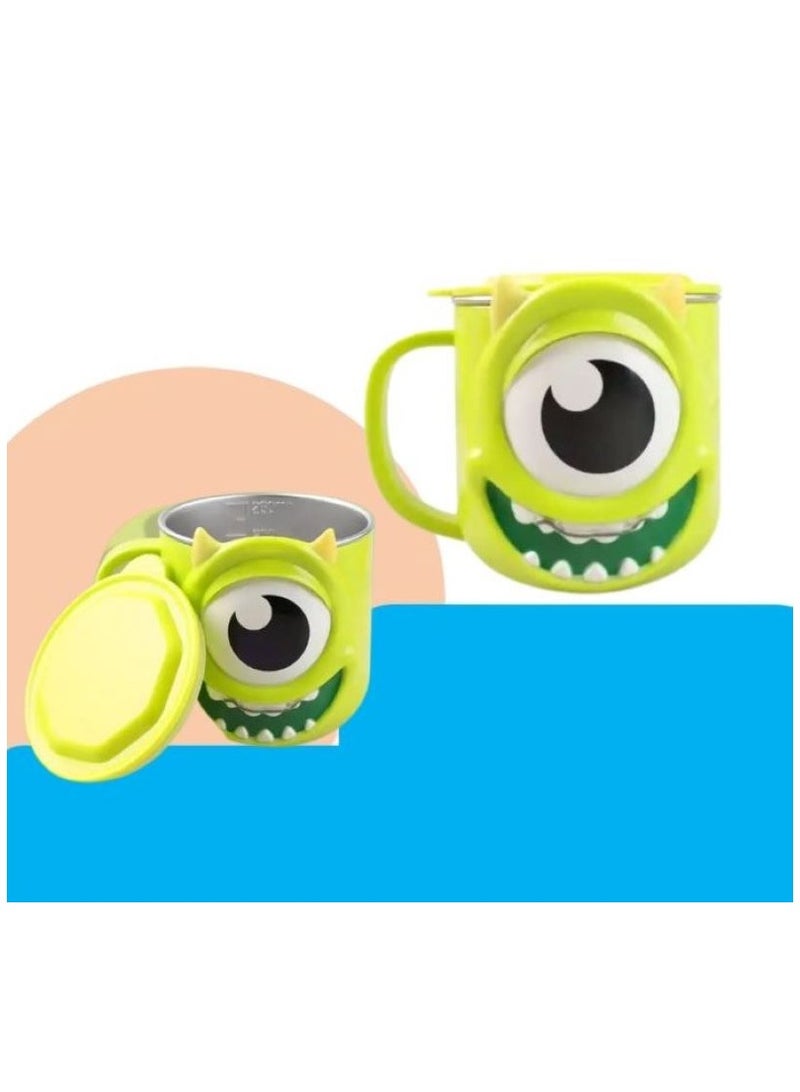 ديزني 1 قطعة شخصية كرتونية ثلاثية الأبعاد للأطفال تشرب كوب ماء من الفولاذ المقاوم للصدأ 280 مل (مايك) - Image 3