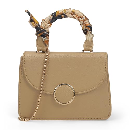 Mochi Women Bronze Formal PU Soft Body Lock closure Solid Sling Bag with 1 Pocket and 1 compartments(66-853) - Image 1
