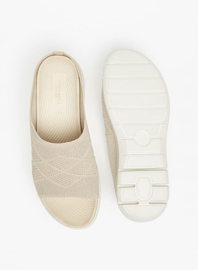 Flora Bella By Shoexpress Women Textured Slide Sandals Ramadan Collection - Image 4