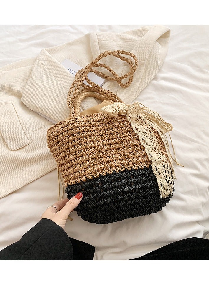 KUYING New Fashion Retro Style Grass Woven Women's Bag 