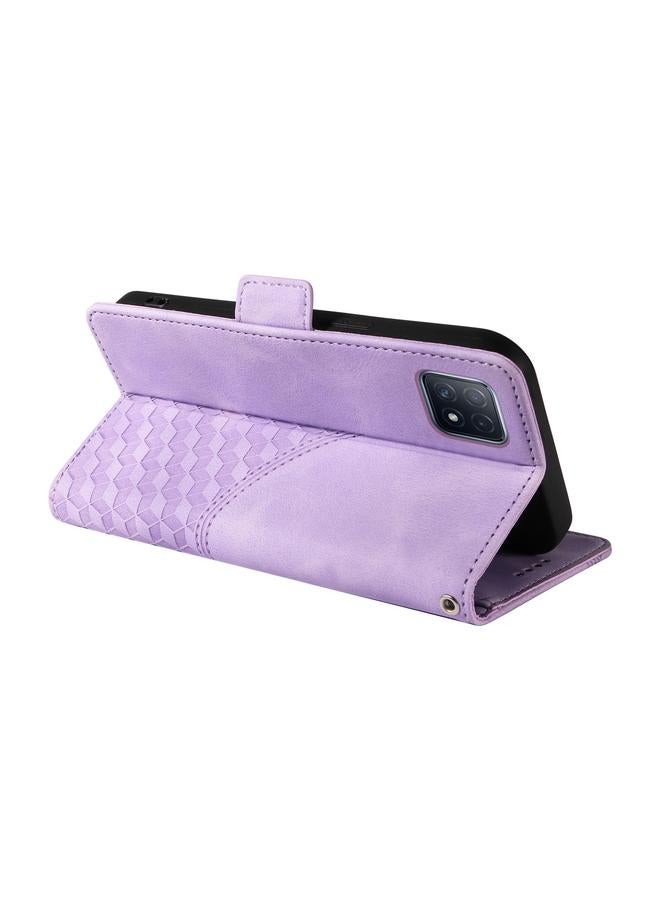 S-TOP Case For OPPO A73 2020 5G Taiwan Embossed Rhombus Starry Leather Phone Case - Image 5