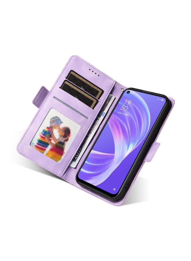 S-TOP Case For OPPO A73 2020 5G Taiwan Embossed Rhombus Starry Leather Phone Case - Image 4