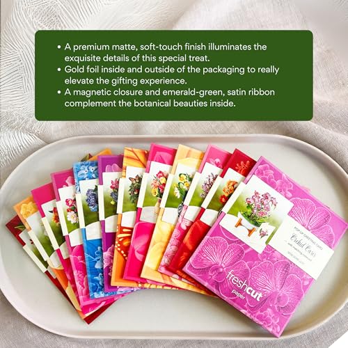 Freshcut Paper Pop-Up Greeting Cards, 6x6 Inch Mini Paper Flower Bouquets, 12 Count Assortment, Multicolor Floral Occasion Cards, Blank Inside, Pop-Up Feature - Image 5