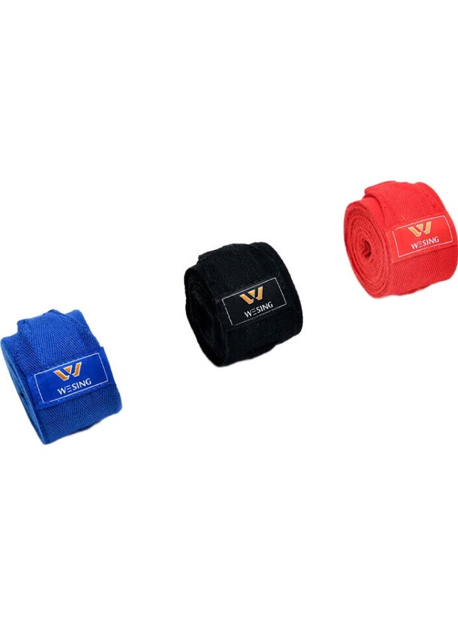 Nine Day Mountain Jiurishan Boxing Hand Wraps, Sanda Fighting Gloves Hand Wraps, Red [Durable Cotton], 3 Meters - Image 3