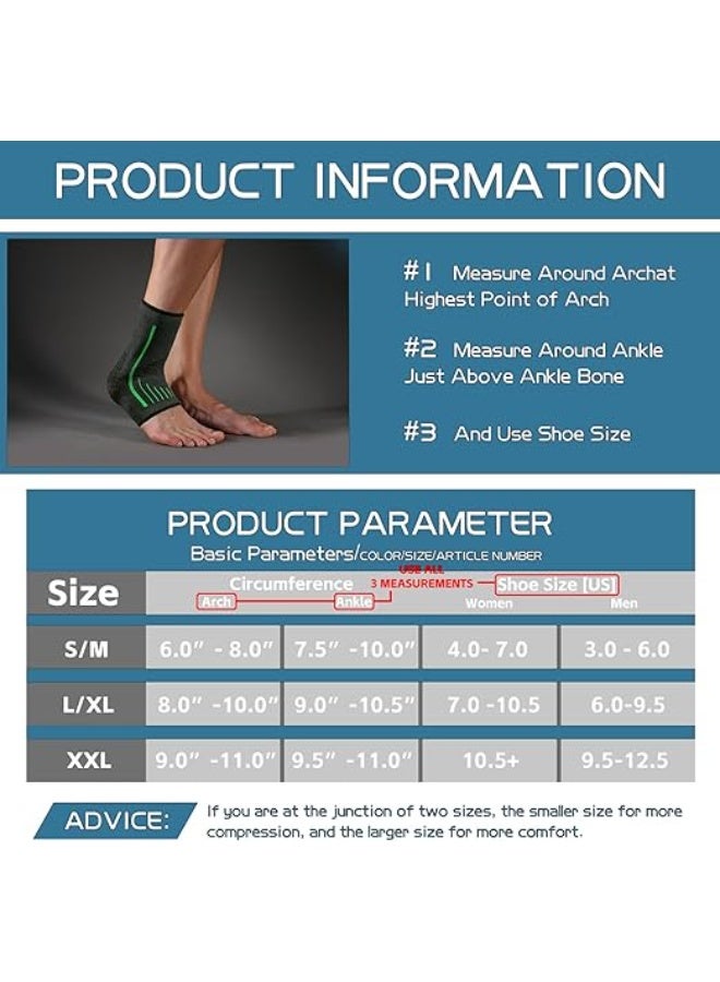 Foot & Ankle Brace Compression Socks - Wrap Support Sleeve for Men & Women - Effective Relief for Plantar Fasciitis, Sprained Ankle, & Injury Recovery - Image 2