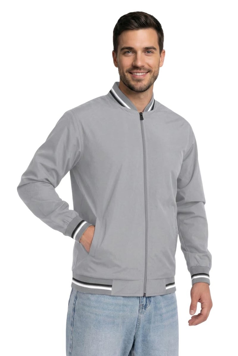 Celary Men's Bomber Jacket | Lightweight Casual Zip-Up Jacket | Stylish Slim Fit Outerwear for All Seasons - Image 1