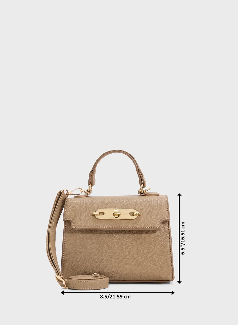 ELLA Womens Satchel With Buckle