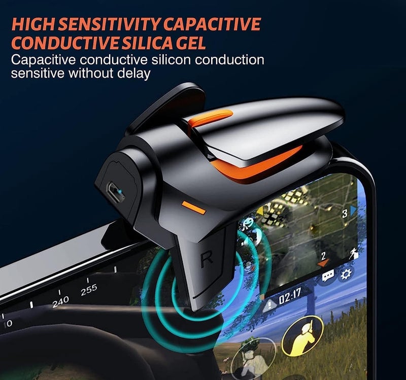 Cubonic DY01 Mobile Pubg Game Triggers for Mobile Phone, Shooter Sensitive Controller Joysticks Aim & Fire Trigger -1 Pair (DY01 Electric) - Image 3
