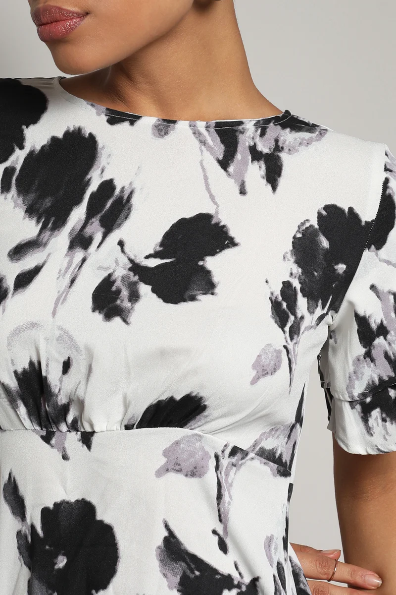 Campus Sutra Floral Print Dress