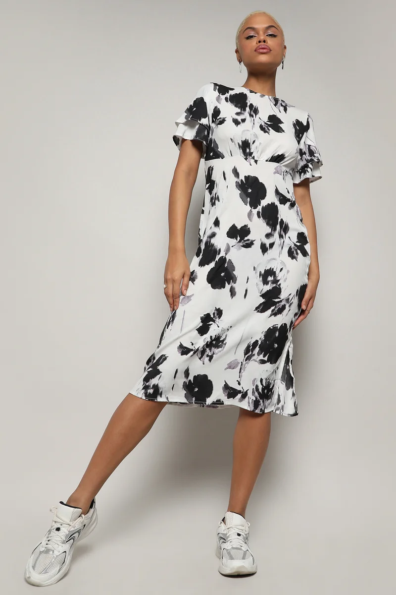 Campus Sutra Floral Print Dress