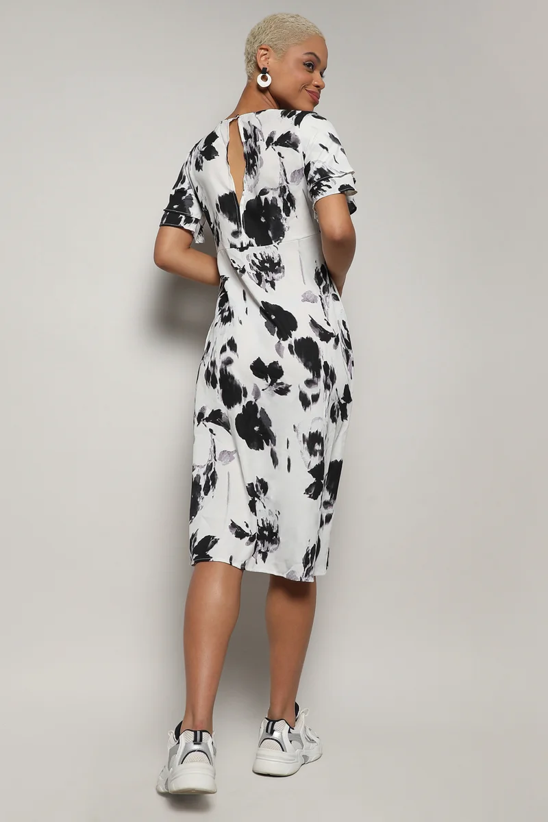 Campus Sutra Floral Print Dress
