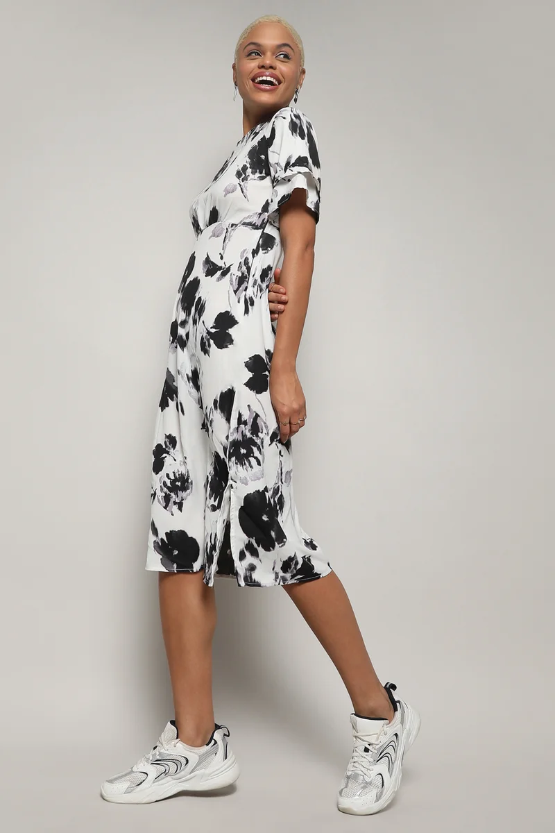 Campus Sutra Floral Print Dress