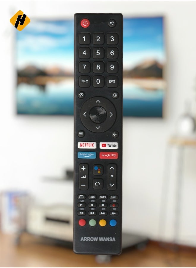 Wansa Wansa Smart TV Remote Control Black 