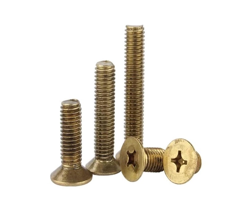 M10 Brass Countersunk Flat Head Machine Screws Phillips Cross Recessed Fasteners Bolts 35mm 2pcs - Image 4