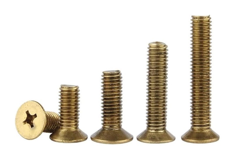 M10 Brass Countersunk Flat Head Machine Screws Phillips Cross Recessed Fasteners Bolts 35mm 2pcs - Image 3