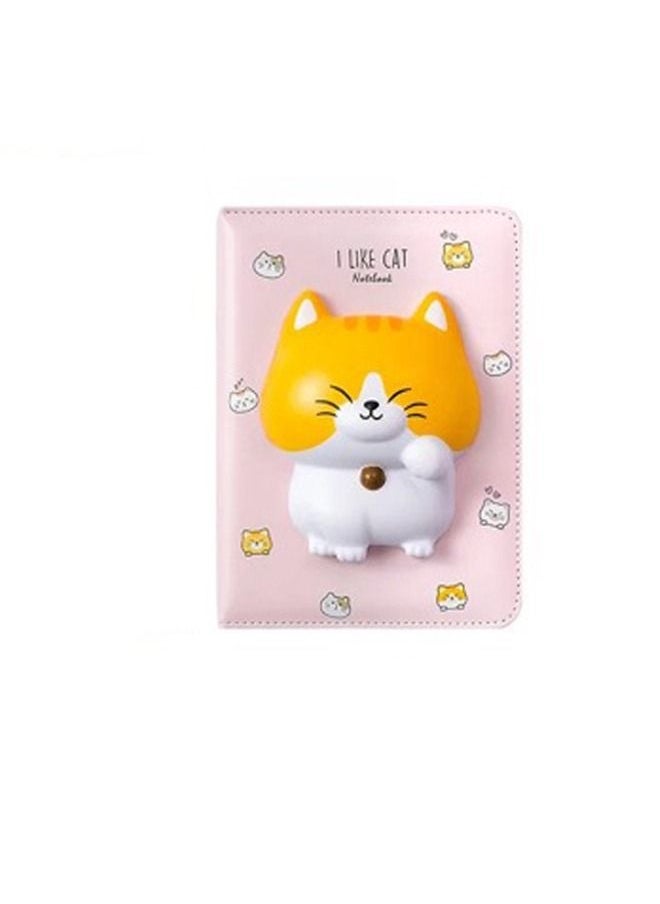 fashionhome - Beautiful Cartoon Design Cute Soft Cat Notebook with Gel Pen Gift Set - Image 1