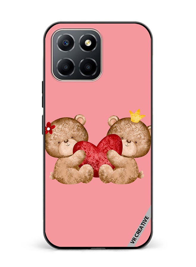 VR CREATIVE غطاء حماية لهاتف Honor X6 بتصميم دب الحب متعدد الألوان - Image 1
