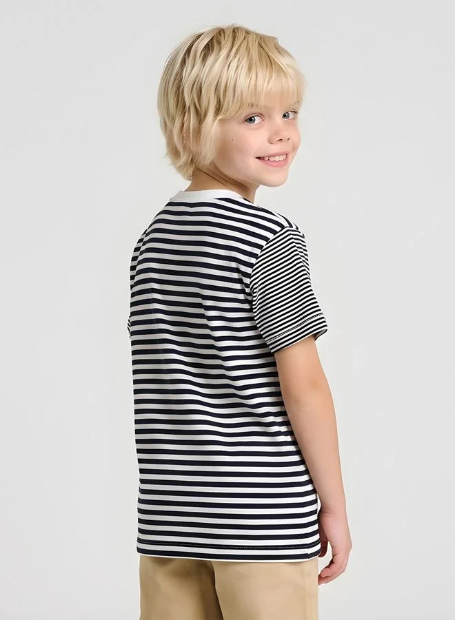 Take Two  Boys Classic Nautical Stripe T-Shirt By Juniorloom for Men | Best Price UAE