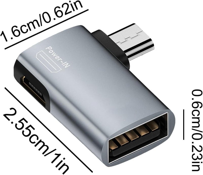 ETZIN Micro to USB Adapter OTG Cable Adapter for Fire TV Stick 4K Powered Micro USB to USB OTG Adapter for Android Phone Tablet and More Host Devices with Micro to USB Left (1206CC) - Image 3
