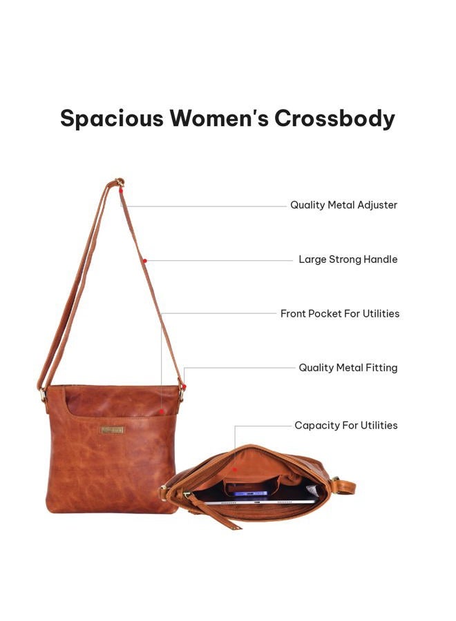 GyroVu Leather Crossbody Bags for Women - Women's Crossbody Handbags - Trendy Leather Purse for Women - Ladies Sling Bag  - Image 3