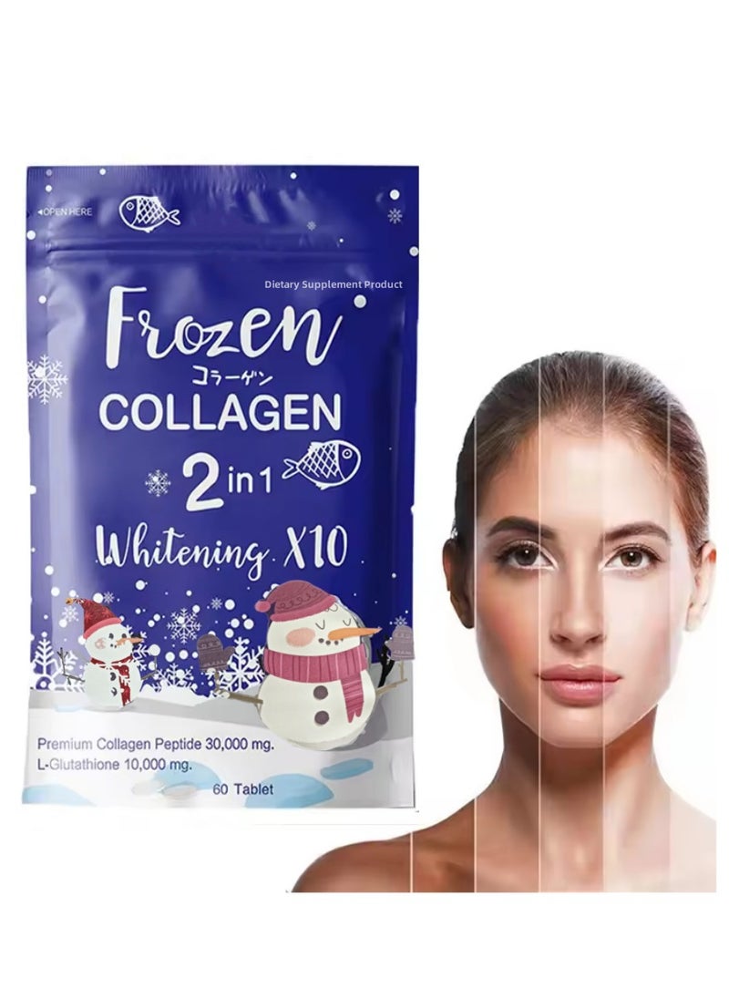 Frozen Collagen Frozen Collagen Gluta 2-in-1 Whitening with x10 Glutathione for Snow-White Skin: Brightens, Lightens, and Reduces Acne Scars, Dark Spots, Freckles, and Blemishes  - Image 4