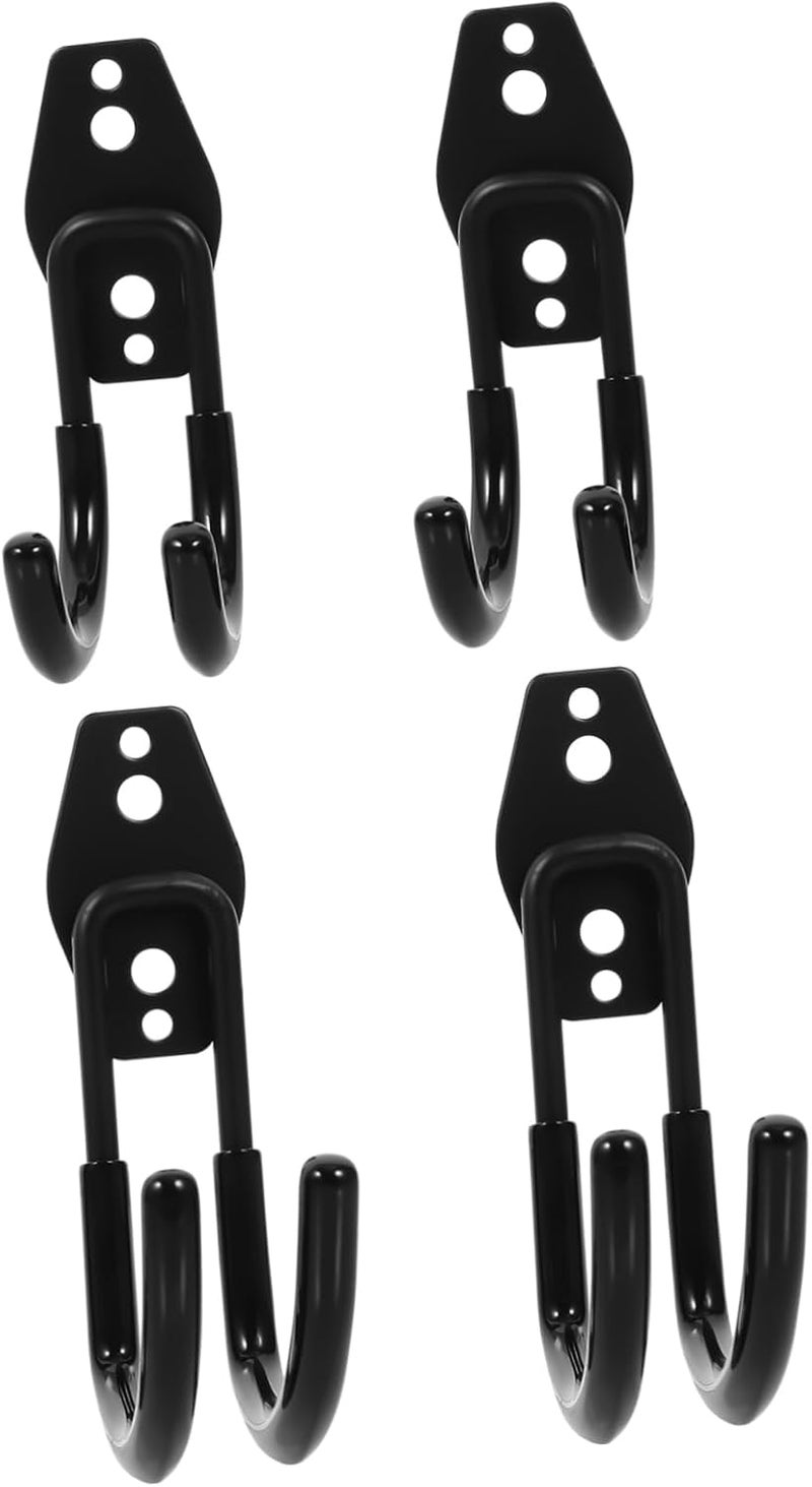 SEWACC 4pcs Heavy Duty Garage Wall Hooks Metal Ladder and Tool Storage Organizer for Garden Bikes Power Equipment Ceiling Wall Mount Space Saving Household Utility Hooks - Image 1
