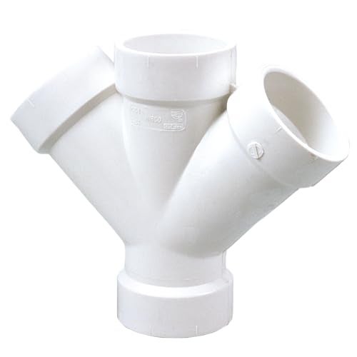 NIBCO 4834 11/2 Hub 45 Double Wye PVC - Image 2