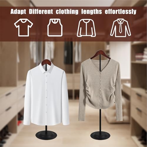 Eunika 2 Pack Adjustable T Shirt Display Flexible Shoulder Stand, 16-31 Inch Portable Metal Shirt Rack Display Stand Garment Coat Holder for Clothing Garment Coat Retail Vendor, Cloakroom - Image 4