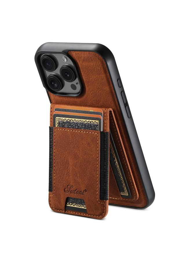 Suteni Case For iPhone 16 Pro Max H17 Litchi Texture Leather MagSafe Detachable Wallet Phone Case - Image 1