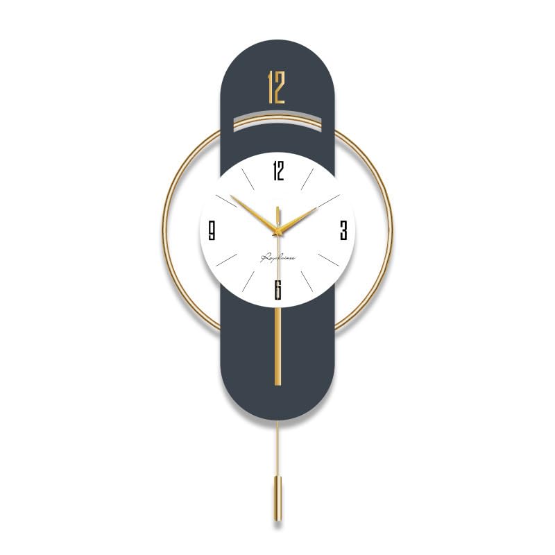 HARIRUP Home Decoration European Wall Clock Crystal Luxury Living Room Creative Personality Art, Metal,Analog Wall Clock (Pandulum Wall Clock) - Image 2