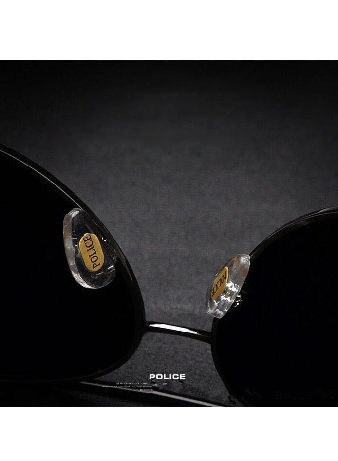 Police Men's Pilot Polarized Sport Sunglasses,Cycling Sunglasses, for Men with UV 400 Protection Sun Glasses with Gunmetal Frame with Grey Lenses - Image 4