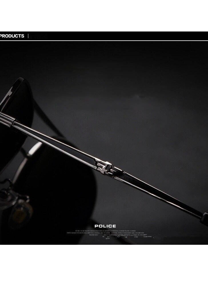 Police Men's Pilot Polarized Sport Sunglasses,Cycling Sunglasses, for Men with UV 400 Protection Sun Glasses with Gunmetal Frame with Grey Lenses - Image 3