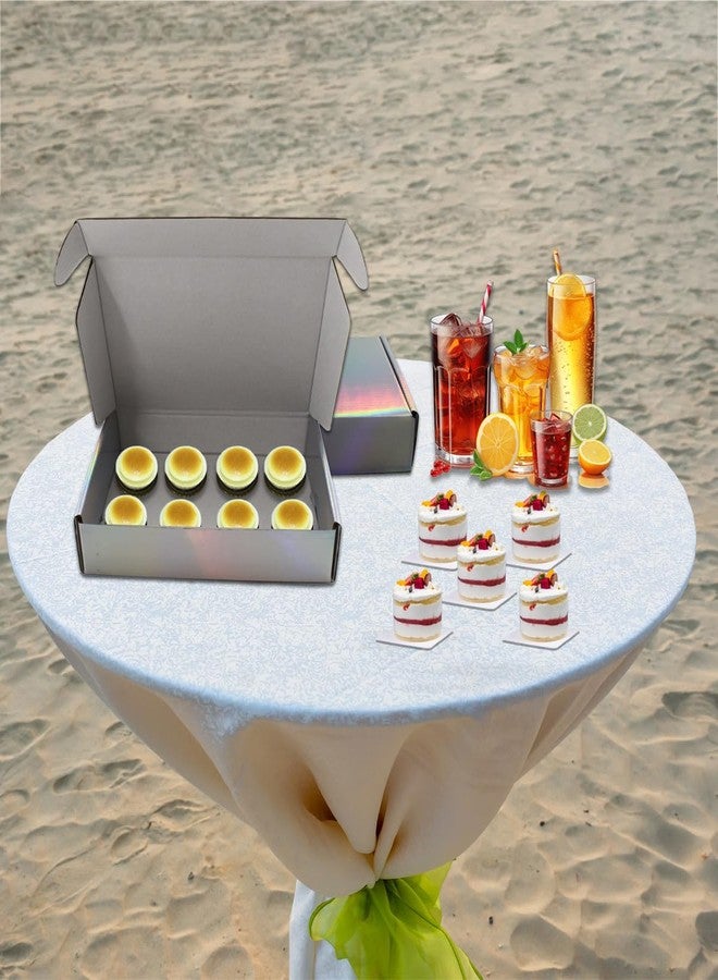 HAISENGO 10 Pcs Shipping Boxes for Small Business 7.9 * 5.5 * 1.6 Inches Iridescent Paper Gift Boxes with Lids Corrugated Cardboard Mailer Boxes for Shipping, Packaging, Storage - Image 4