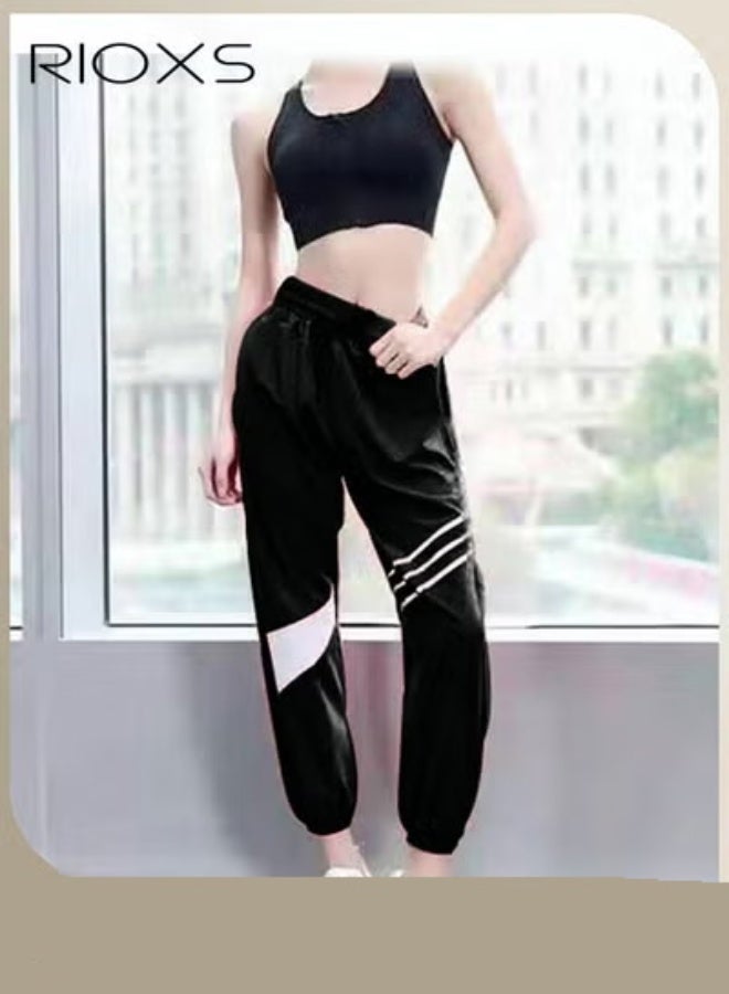 RIOXS Women's Athletic Workout Yoga Jogger-style High Waisted Gym Seamless Sportswear Pants Slim Fit Bodybuilding Pants - Image 2