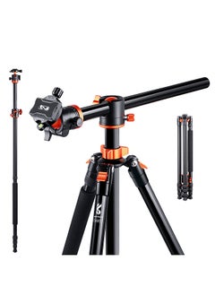K&F CONCEPT SA254T1 2.39M/94.1Inch Professional Photography Tripod Monopod Horizontal Camera Tripod Stand Aluminum Alloy 10kg/22lbs Load Capacity with 360°  Rotatable Ballhead for DSLR Camera