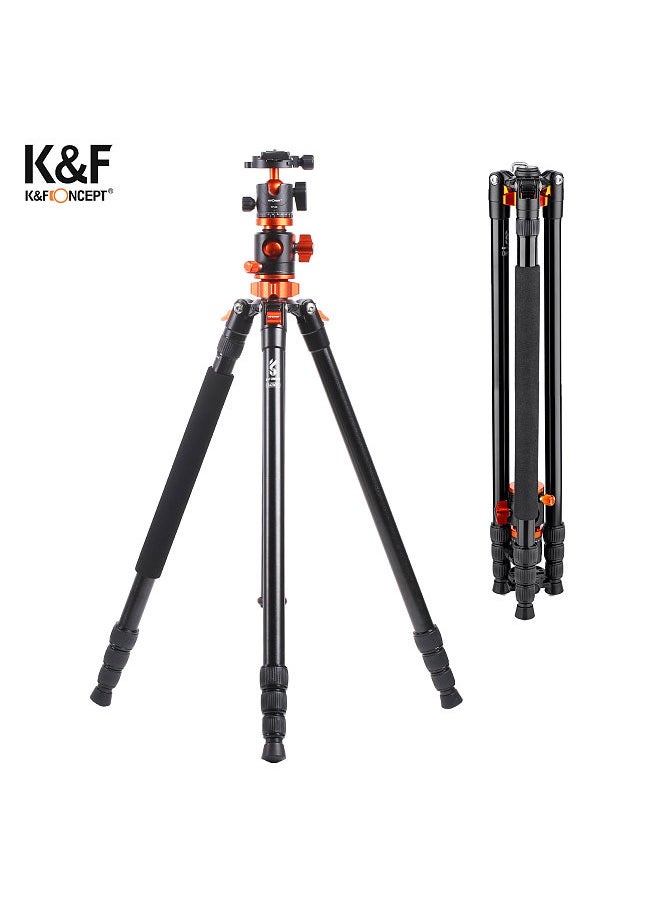 K&F Concept - K&F CONCEPT SA254T1 2.39M/94.1Inch Professional Photography Tripod Monopod Horizontal Camera Tripod Stand Aluminum Alloy 10kg/22lbs Load Capacity with 360°  Rotatable Ballhead for DSLR Camera - Image 1