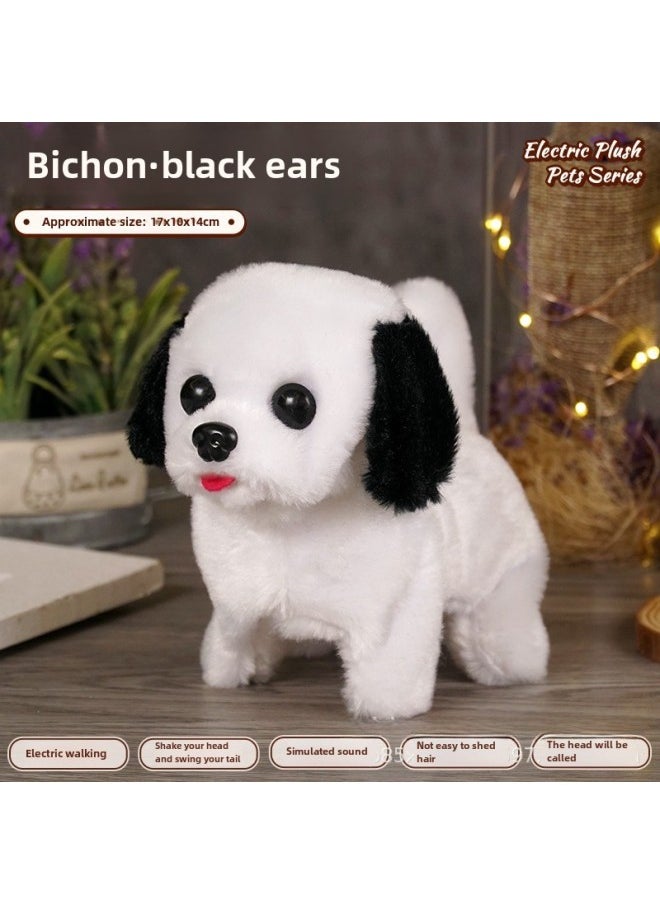 Children's Simulated Teddy Rabbit Electric Pet Dog Plush Walking Barking Toy Electronic Pet Dog Toy-Color:Bixiong ]-Specifications:Rope Bell Charger Rechargeable Battery Screwdriver  - Image 1