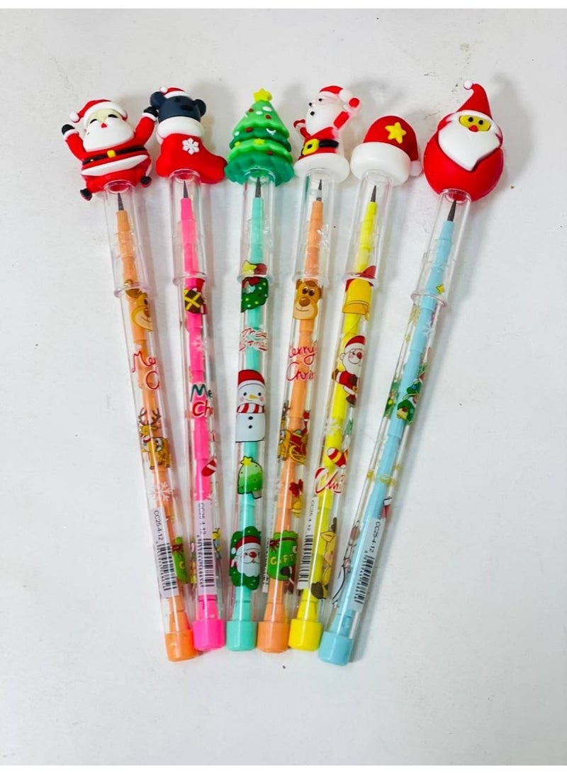 كريسماس قلم الرصاص ١١ سن باشكال  الكريسماس المختلفة القلم اللي مبيخلصش  بغطاء  عدد 5 - Image 1