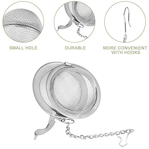 Mockery 6Pcs Tea Strainer Infuser Ball, Stainless Steel Mesh Tea Ball for Natural Tea & Seasoning Spices - Image 2