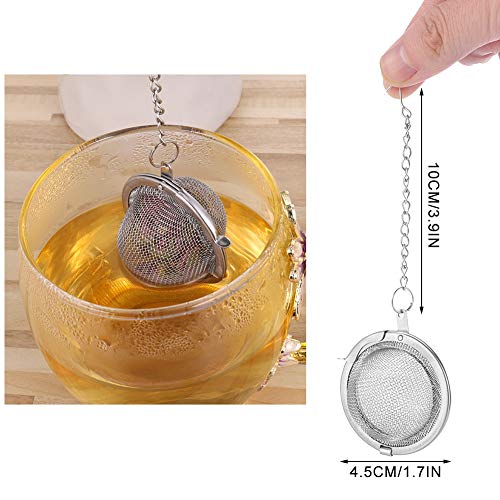 Mockery 6Pcs Tea Strainer Infuser Ball, Stainless Steel Mesh Tea Ball for Natural Tea & Seasoning Spices - Image 3