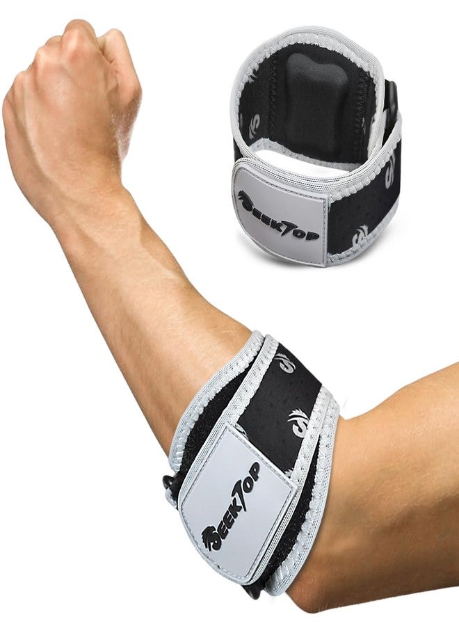 Seektop Tennis Elbow Brace for Tendonitis and Tennis Elbow for Women Men, 3D Air Cushion Paded for Golfers Elbow Relief, Adjustable Elbow Support Strap for Work Sport Injuries Recovery - Image 1