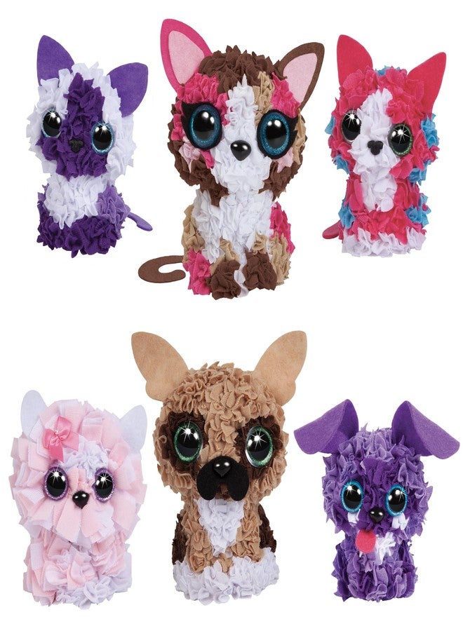The Orb Factory ORB PlushCraft DIY 3D Dog and Cat Gift Set 6 Pack Craft Kit - Mess Free Punch Fabric System, No Sewing Required - Includes 2 Standard Size 3D Pets and 4 Mini Pets - Fun Craft Projects for Boys, Girls - Image 2