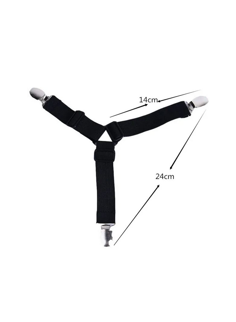 4-Pieces/Set Triangle Bed Mattress Sheet Clips Grippers Straps,Suspender Fastener Holder for Bedding Supplies - Image 5