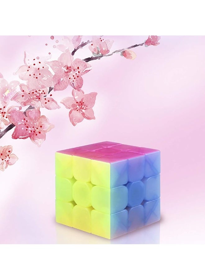 Ahyuan Speed Cube Set 3 Pack Cube Bundle 2x2 Speed Cube 3 by 3 Cube Puzzle 3x3 Pyramid Triangle Cube Bundle Hand Puzzles Toys for Kids and Adults by AHYUAN (Jelly) - Image 1