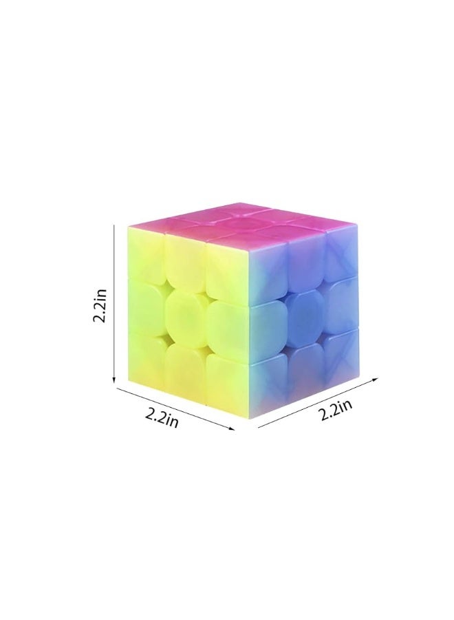Ahyuan Speed Cube Set 3 Pack Cube Bundle 2x2 Speed Cube 3 by 3 Cube Puzzle 3x3 Pyramid Triangle Cube Bundle Hand Puzzles Toys for Kids and Adults by AHYUAN (Jelly) - Image 3