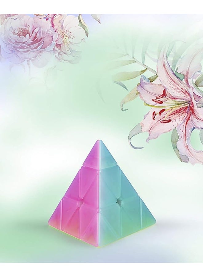 Ahyuan Speed Cube Set 3 Pack Cube Bundle 2x2 Speed Cube 3 by 3 Cube Puzzle 3x3 Pyramid Triangle Cube Bundle Hand Puzzles Toys for Kids and Adults by AHYUAN (Jelly) - Image 5